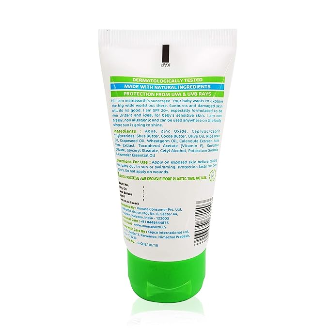 Mamaearth Mineral Based Baby Sunscreen | Gentle