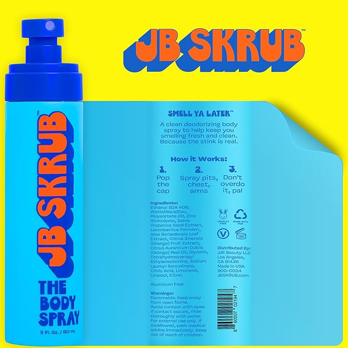 The Body Spray for Kids, Tween & Teen Boys with Citrus Scent - Body Odor Eliminator - Elevate Confidence with a Perfect Dose of Freshness - 5 fl.oz.