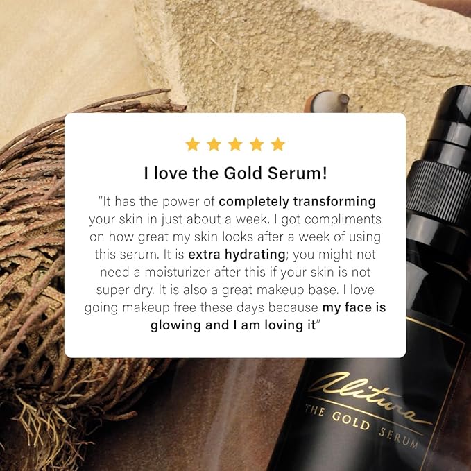 Alitura Anti-Aging Peptide & Collagen Gold Serum for Face – with Vitamin A, CoQ10 & Astaxanthin – Korean-Inspired Hydrating Serum for Wrinkles, Radiance & Firmness – 100ml