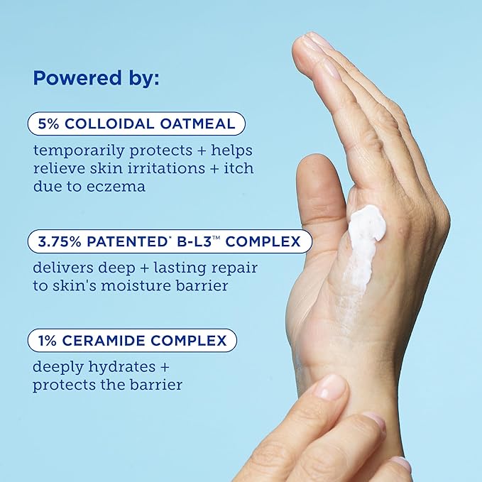 Skinfix Eczema+ Hand Relief Cream: Hydrating Hand Repair Cream to Address Eczema & Dry, Cracked, Sensitive Skin, 3 Fl Oz