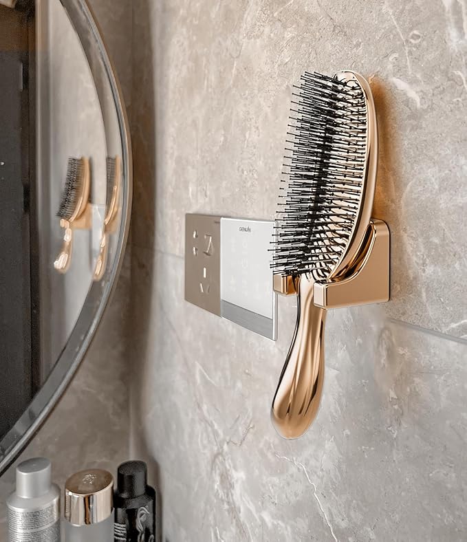 AJXX Scalp Massage Hairbrush - UNbrush Detangling Brush, Wet Hair Brush and Dry Hair Brush, with Super Soft Flexible Bristles for All Hair Types, Painless - Ergonomic Design for Men and Women (Gold)