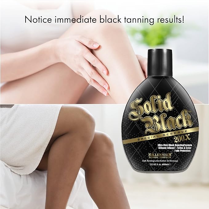 Millennium Tanning Solid Black Special Reserve 200X Tanning Lotion, 13.5 Ounces, 3-pack