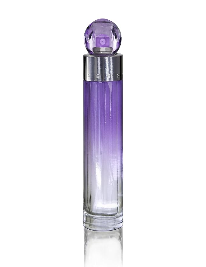 Perry Ellis 360 Purple Women 3.4oz EDP Spray, 7.5ml EDP Mini Spray, 4oz Body Mist, 3oz Shower Gel 4 Pc Gift Set