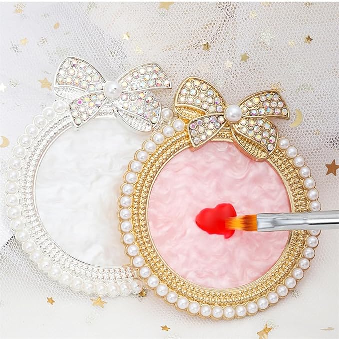 Bow Resin Nail Art Palette, Nail Polish Makeup