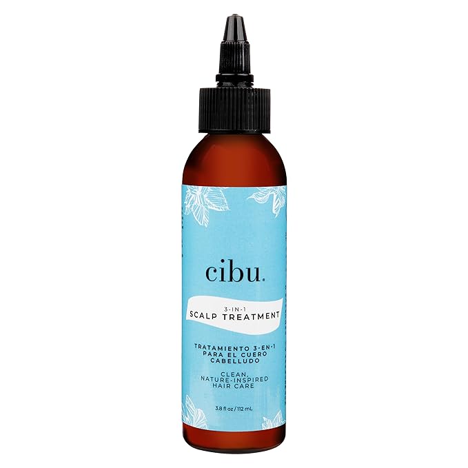 Cibu 3-in-1 Scalp Treatment - Soothing Peppermint Herbal Rinse - Advanced Care Hair and Exfoliating Scalp Treatment - 3.8oz