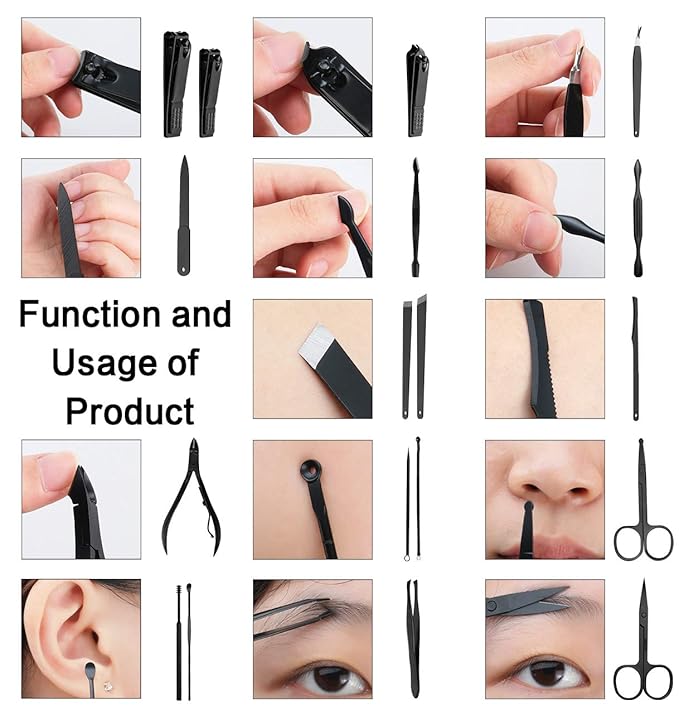 Esarora manicure set, 18 in