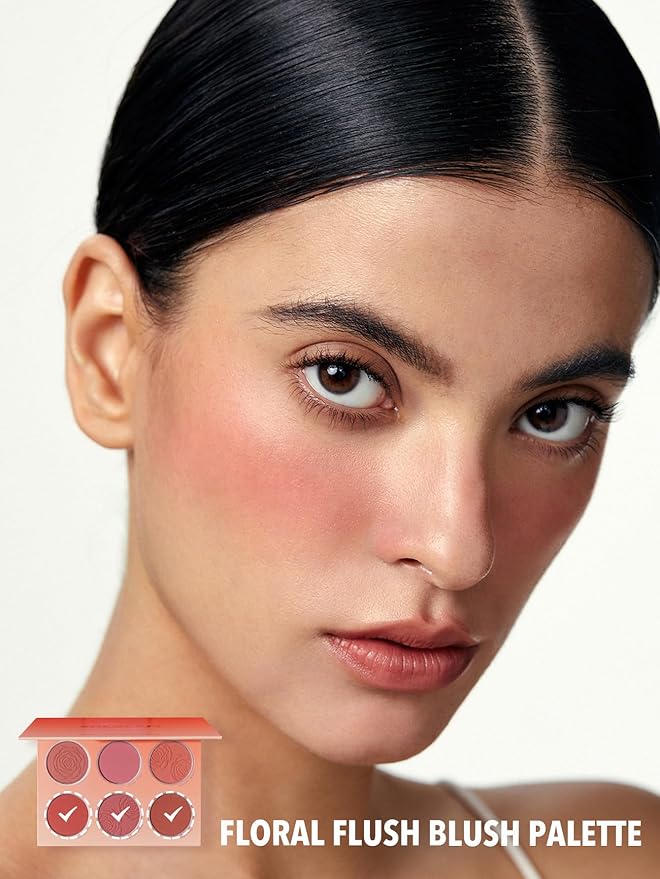 SHEGLAM Floral Flush 6-Color Blush Palette Long Lasting Cheeks