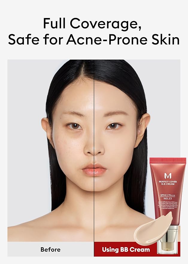 MISSHA M Perfect Cover BB Cream Dual Pack No.23 Natural Beige -Light/Medium with Cool/Neutral Undertone SPF 42 PA +++ 1.69 Fl Oz - Tinted Moisturizer with SPF