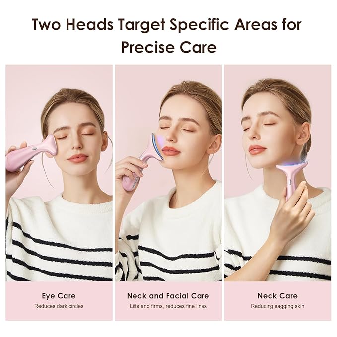 Facial and Neck Massager for Face, Neck & Eye - Skin Lifting & Firming - Wrinkle & Dark Circle Reducer - at Home Skin Care Face Sculpting Tool and Neck Massager