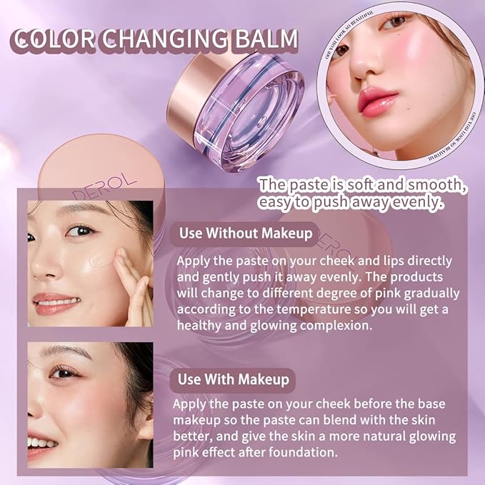 Moisturizing Blush Rouge Color Changing Blusher for Cheeks