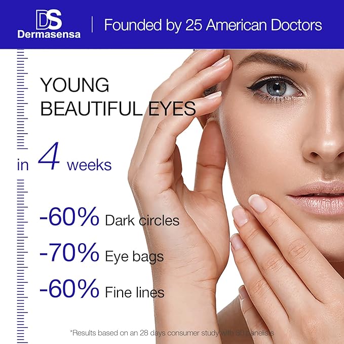 DS Dermasensa K Super Eye Serum, 0.5 fl oz (15ml) – Vitamin K & Arnica Formula for Dark Circles & Puffiness