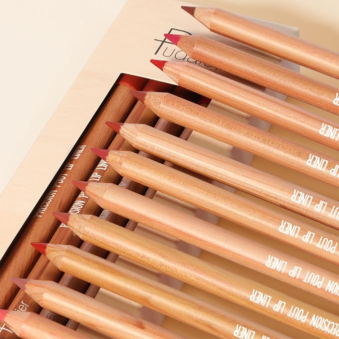 12 Colors Matte Lip Liner Pens Set,Cream Glide Lip