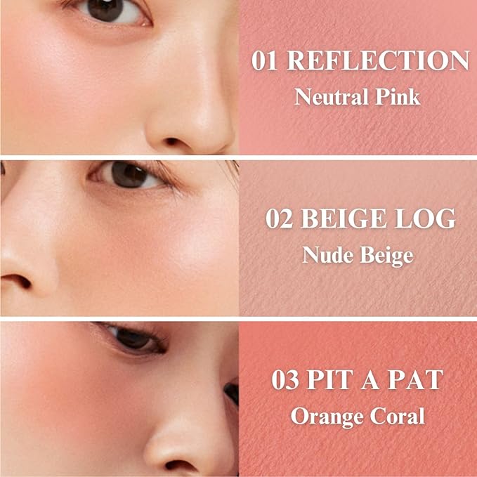 EGLIPS All Over Blusher - Multi-Use Cream Jelly Blush for Eyes & Cheeks Buildable and Blendable Texture with Shimmery Pearls Natural Korean Face Makeup (01 REFLECTION, 0.18 oz)