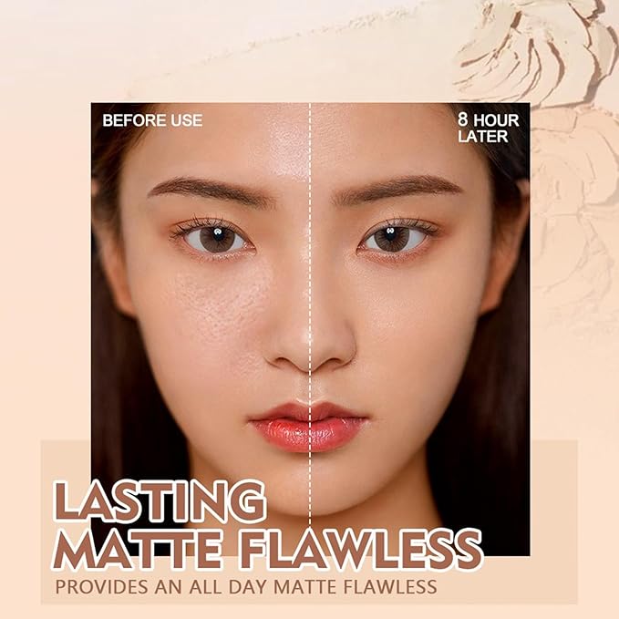 Oil Control Pressed Powder, Matte Smooth Face Setting (BEIGE 3#)