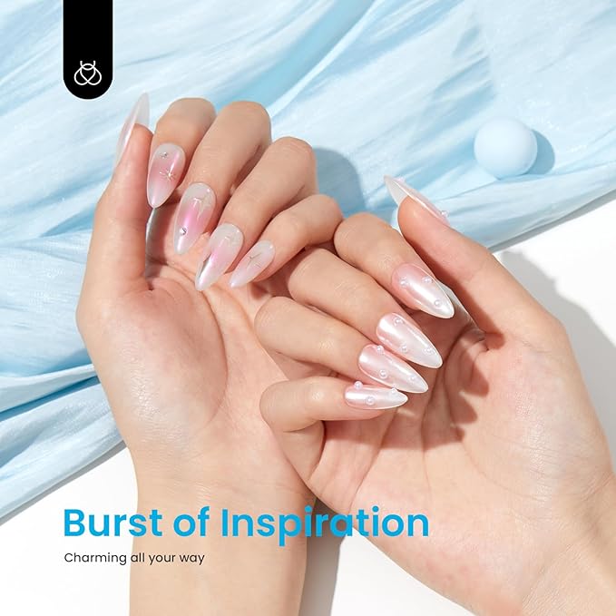 Beetles Gold Chrome Nail Powder for Nails Mirror Effect Holographic Shell White Nail Glitter Kit for Nail Art Decoration 4 Colors 0.5g/Jar