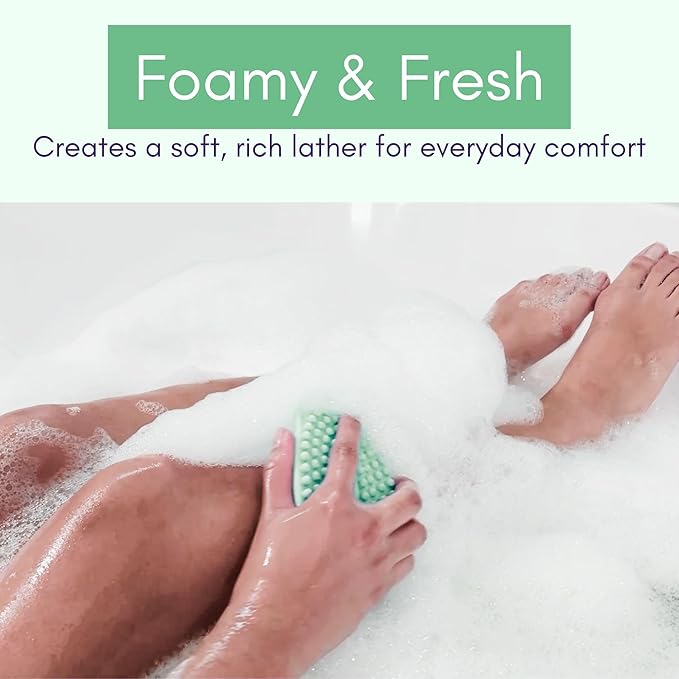 Avilana Silicone Body Scrubber – Gentle Shower Brush & Loofah Alternative – Silver-Infused Options – Fast-Drying, Hygienic, BPA-Free Silicone Body Exfoliator for Sensitive Skin, Men & Women