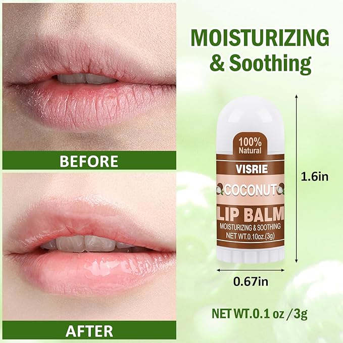 Mini Lip Balm 40 Pack, Natural Lip Balms Bulk with Vitamin E and Coconut Oil, Moisturizing Lip Balm for Dry Cracked lips - 10 Flavors