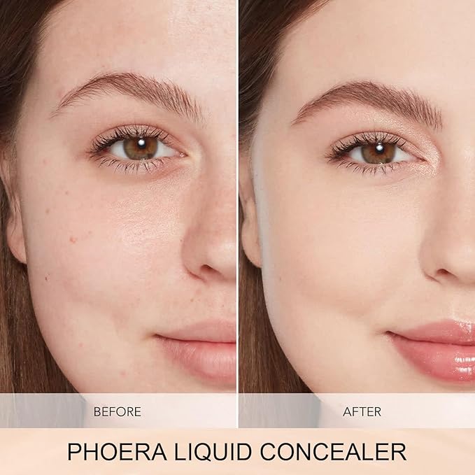 PHOERA Foundation Full Coverage,PHOERA Concealer Lightweight Full Coverage,PHOERA Complexion(102 Nude+102#NEUTRAL)