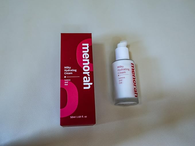 menorah skincare - Milky Hydrating Cream - with Lemna and Oat, Facial Lotion, Ultra Lightweight, for Adults, Moisturizer Face Cream, Natural Skin Brightening, Daily Beauty Routine