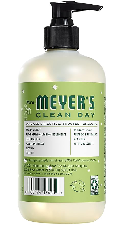Mrs. Meyer's Liquid Hand Soap, Cruelty Free and Biodegradable Formula, Iowa Pine Scent, 12.5 oz (Pack of 2)