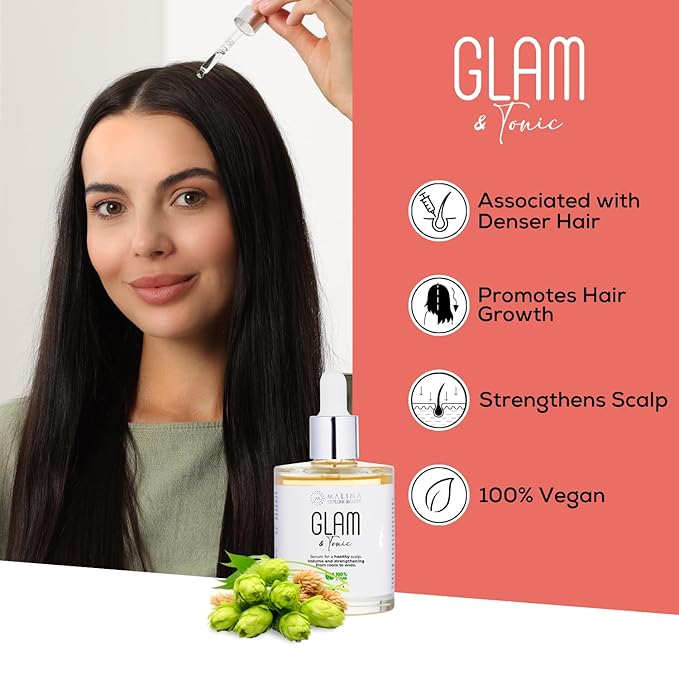 Malina Nourishing Hair & Scalp Serum I Made in Brazil I Full XL size 2 Fl Oz