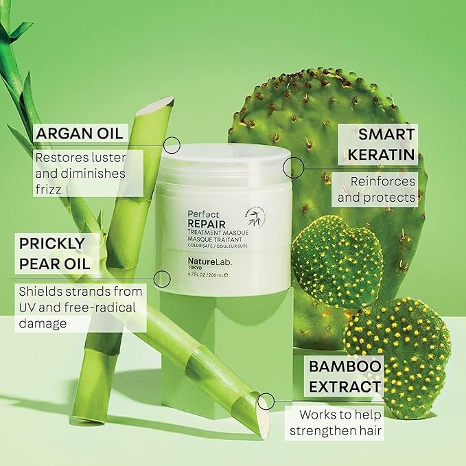 NATURELAB. TOKYO Bundle: Perfect Clean Scalp Scrub 8.1 oz, Perfect Repair Treatment Masque 6.7 oz & Perfect Shine Oil Mist 4 oz | $63 VALUE
