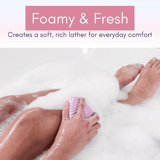 Avilana Silicone Body Scrubber – Gentle Shower Brush & Loofah Alternative – Silver-Infused Options – Fast-Drying, Hygienic, BPA-Free Silicone Body Exfoliator for Sensitive Skin, Men & Women