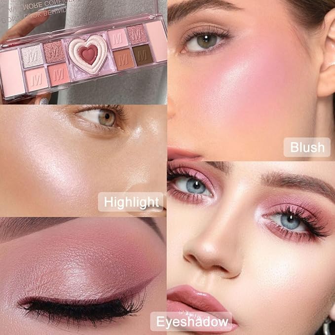 12 Colors Nude Natural Pink Matte Shimmer Eyeshadow