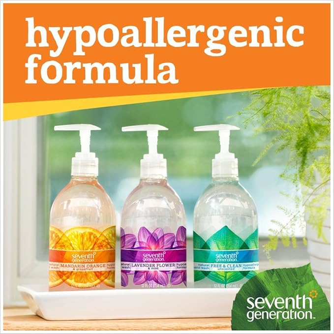 Seventh Generation Hand Wash, Lavender Flower and Mint, 12 Ounce (Pack of 6)