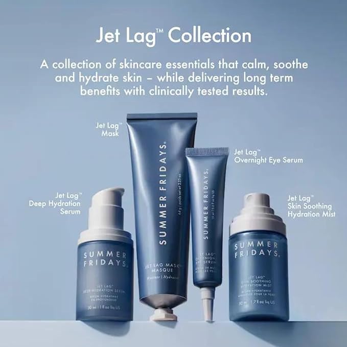 Summer Fridays Jet Lag Overnight Eye Serum - Nourishing Undereye Treatment for Dark Circles - Helps to Hydrate, Smooth, Firm & Depuff - Enriched with Glycerin to Lock in Moisture (0.5 Fl Oz)