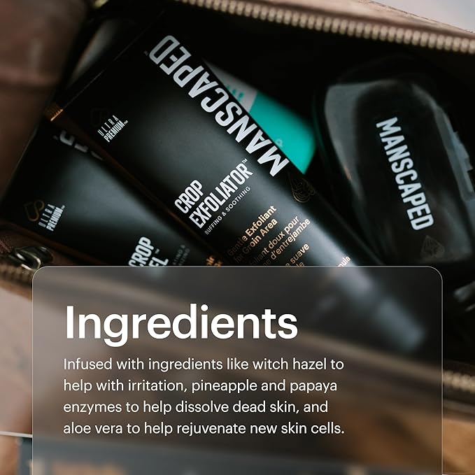 MANSCAPED® Crop Exfoliator® Gentle Groin Exfoliant Scrub to Soothe and Clear the Skin, Vegan, Cruelty-Free (3.5 oz)