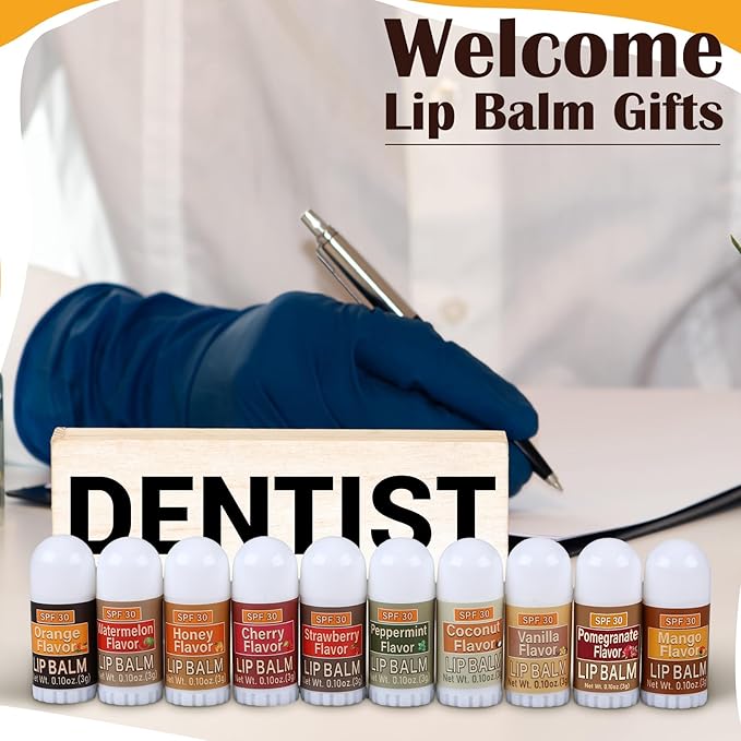 10 Pcs Mini Sunscreen Lip Balms Bulk Spf 30 Lip Balms Sticks with Sunscreen Teacher Nurse Volunteer Employee Appreciation Gifts Bulk Staff Team End of Year Coworkers Gifts for Women Men