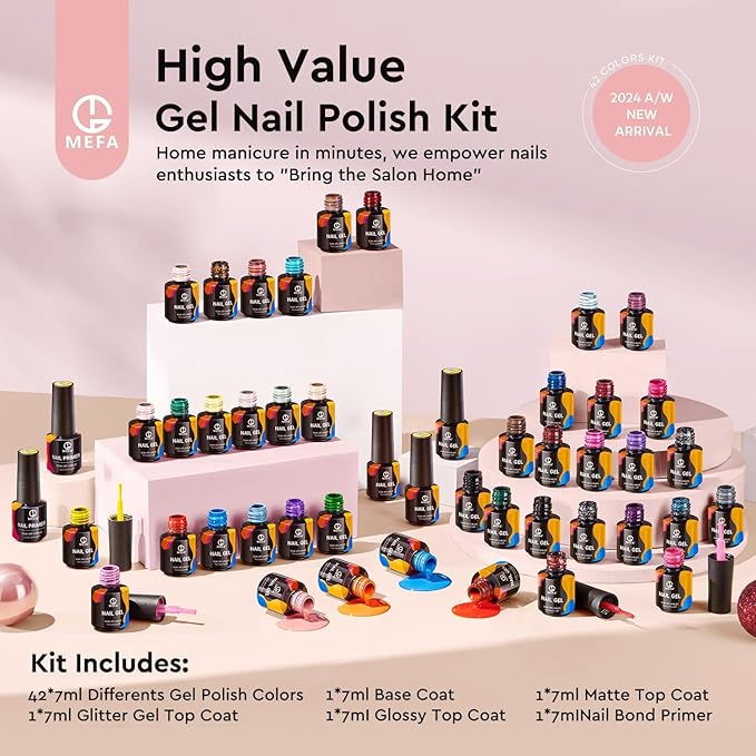 Mefa 47 pcs gel nail