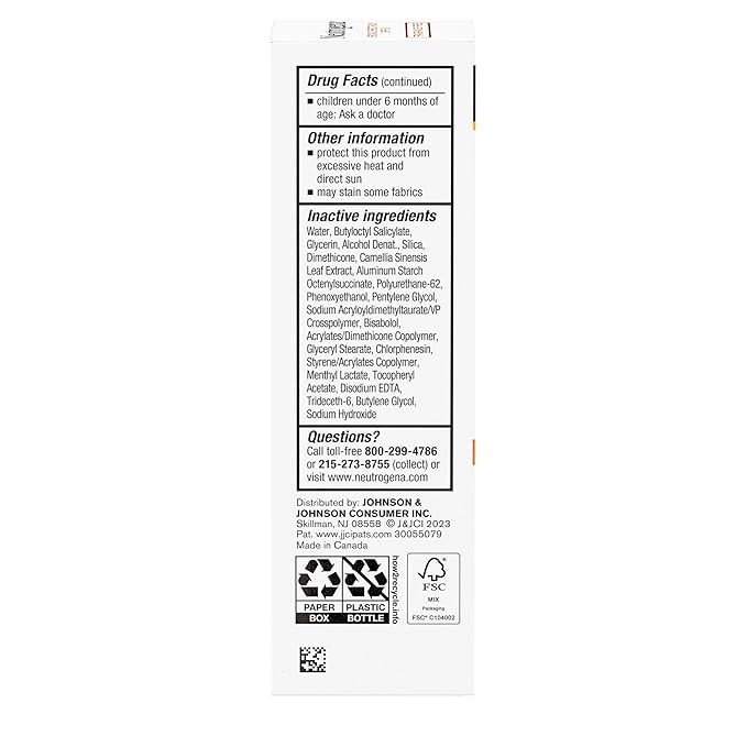 Neutrogena Clear Face Serum Sunscreen with Green Tea, Broad Spectrum SPF 60, Non-Comedogenic Face Sunscreen for Lightweight UVA/UVB Protection, Oxybenzone- & Fragrance-Free, 1.7 fl. oz