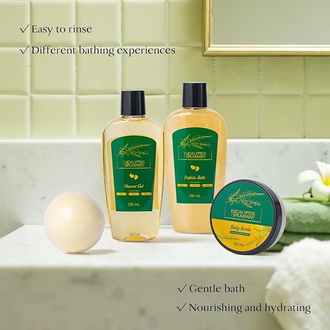 Spa Gift Baskets for Women Birthday Gifts for Mom, Thank you gifts for women Unique Spa Kit Set for Teen Girls Tote Bag Spa Self Care Gift, Eucalyptus & Mint Gift Bag, Spa Gifts Luxury Bath & Shower