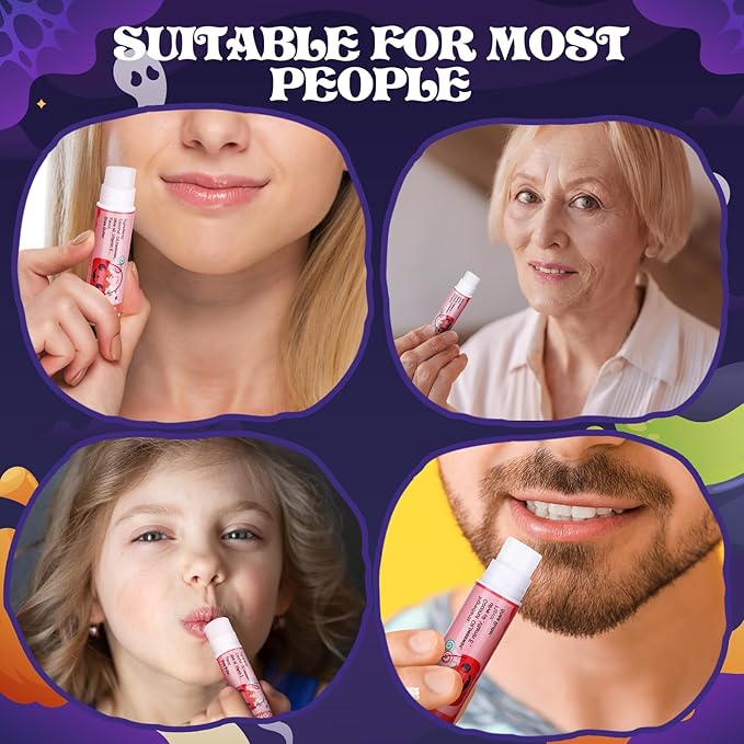 Dmsky Halloween Lip Balm,10 Flavors Natural Lip Balm in Bulk, Moisturizing Lip Balm Stocking Dry Lips, Men Women Kids Party Gifts, Lip Care Set 88 count (4.2g/0.15 Oz)