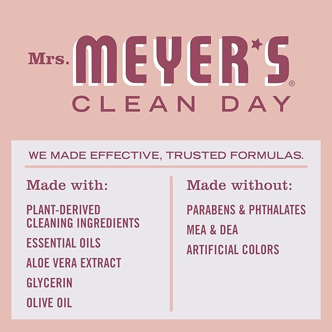 MRS. MEYER'S CLEAN DAY Liquid Hand Soap Rose (12.5 Fl Oz (Pack of 3))