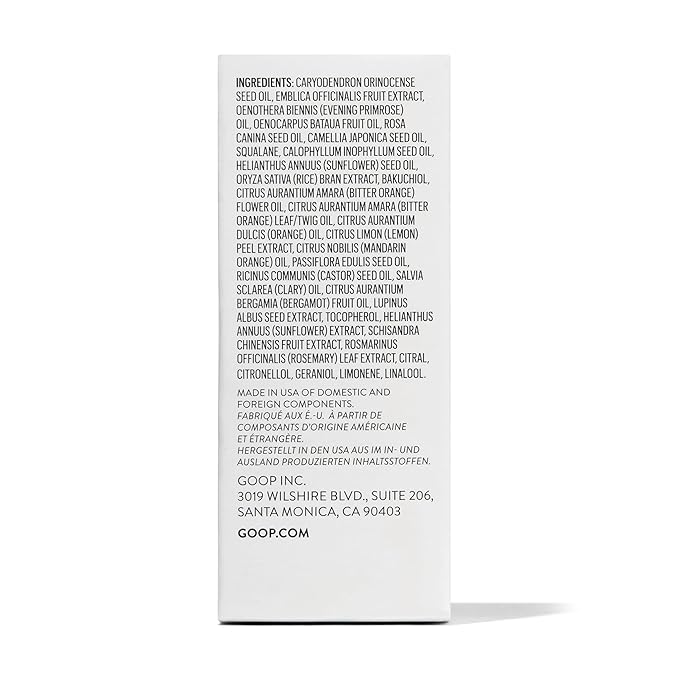 goop Beauty Nutrient Face Oil | Anti Aging Moisturizer for Smooth Skin Texture & Wrinkles | Bakuchiol, Cacay, & Organic Amla | 1 fl oz