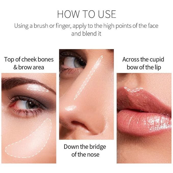 MAEPEOR Face Highlighter Palette 6 Colors Smooth Shimmer (Color 01)