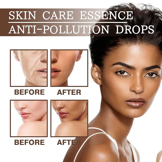 Vingtank 2 Bottles Skin Care Essence Anti-Pollution Drops - Bronzing Serum & Facial Tanning Drops,Fake Tan Peptide Serum,Liquid Bronzer Cream for Aging Skin(2 x 1.05 oz/30 ml)
