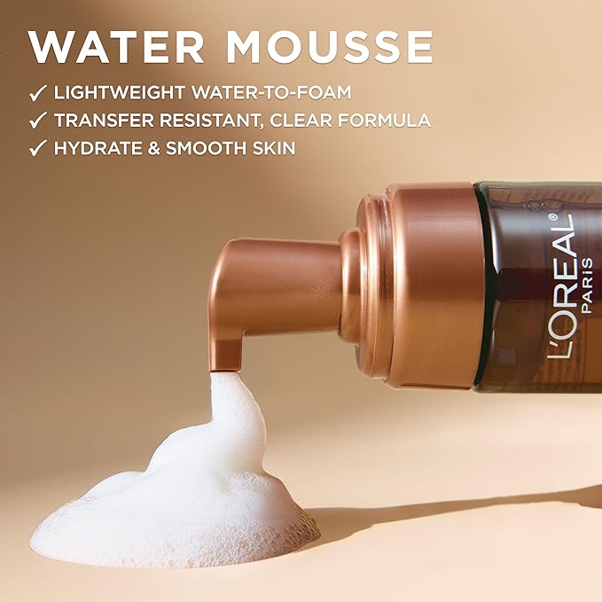 L'Oreal Paris Sublime Bronze Self Tanning Water Mousse, Mousse, Natural, Medium Deep, 5 fl. Oz