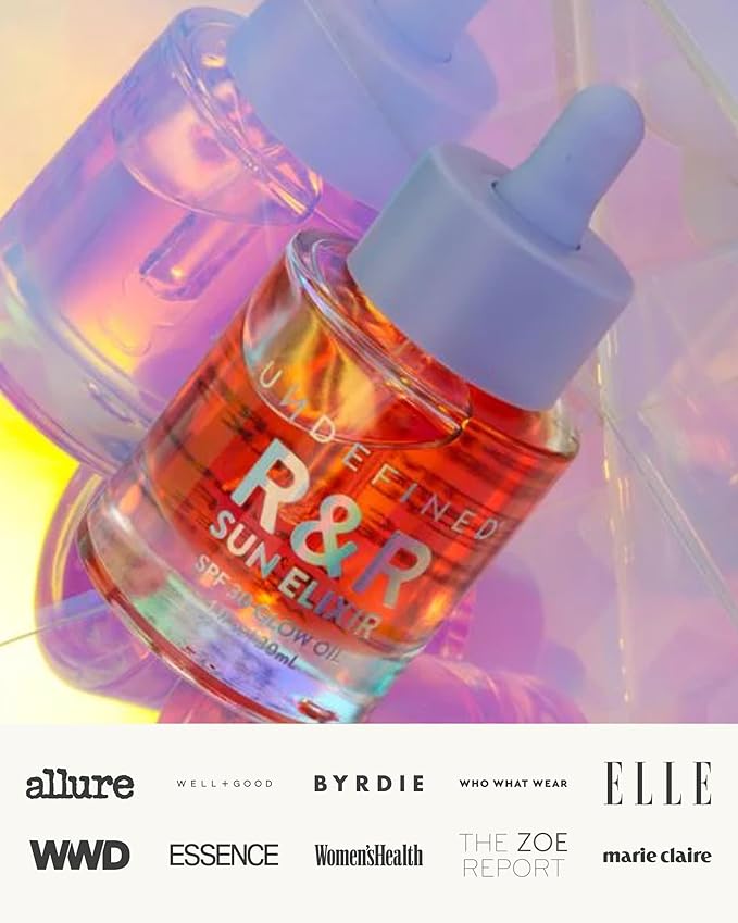 Undefined Beauty R&R Sun Elixir SPF 30 – Glow Oil for Face, Hair, Scalp & Body with Vitamin C, Amla, Tsubaki Seed & Milk Thistle