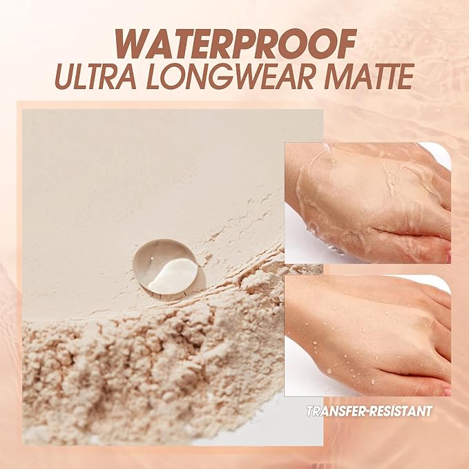 Oil Control Face Pressed Powder,Matte Smooth Flawless Finishing Foundation,0.(PURE BEIGE) 35 Oz