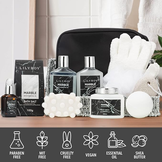 Fathers Day Gifts for Men Dad - 10-Piece Ultimate Bath & Body Gift Set for Women, Spa Gift Basket, Spa Collection with Bath Bomb | Mother's Day, Christmas, Birthday Gifts, All Occasion Holiday Present
