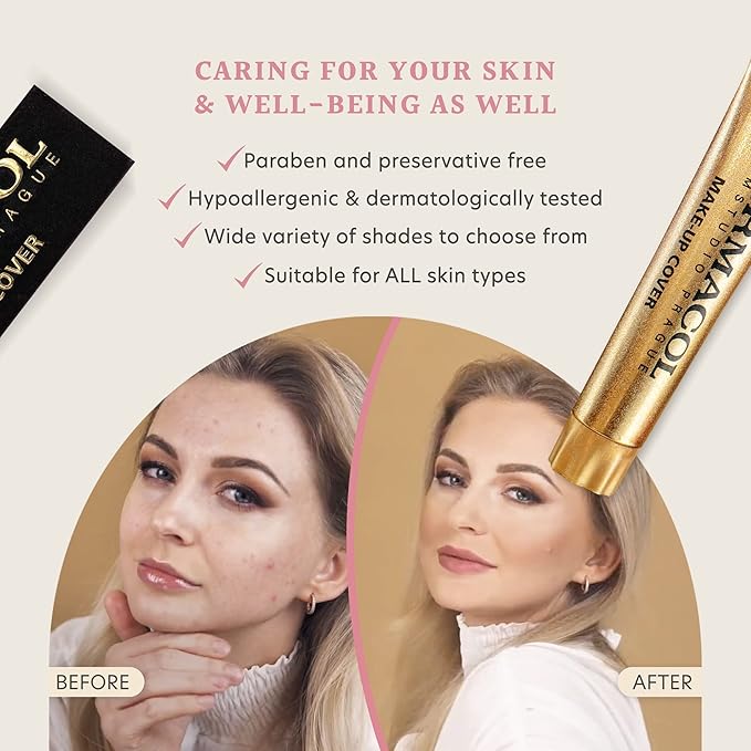 Dermacol - Full Coverage Foundation, Liquid Makeup Matte Shade 225 30g