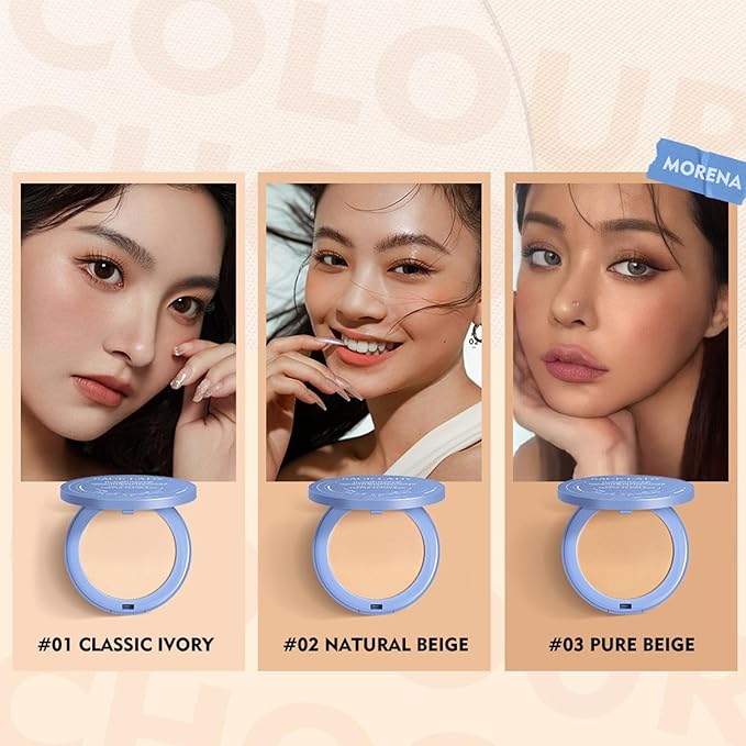 Oil Control Pressed Powder, Matte Smooth Face Setting (IVORY 1#)