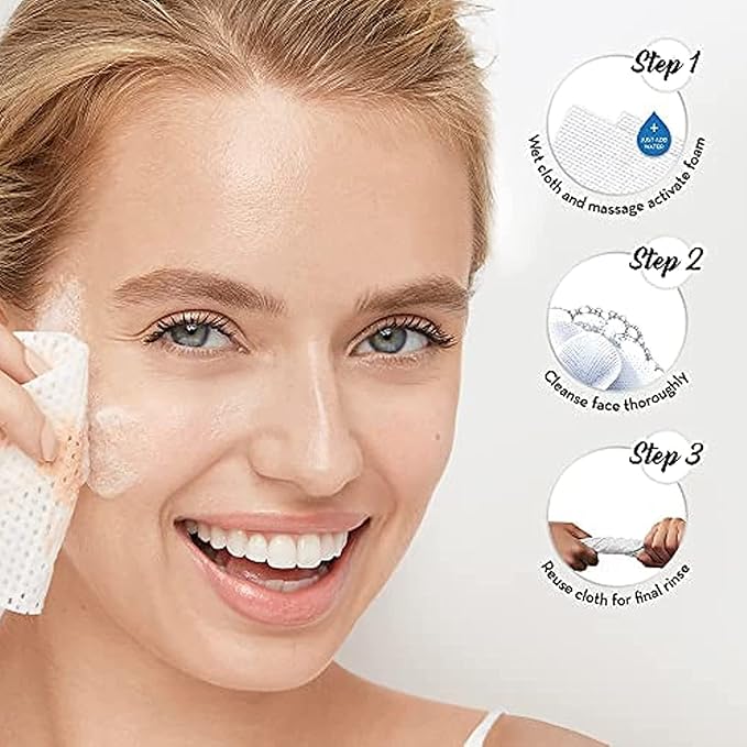 Olay Daily Deeply Clean 4-in-1 Water Activated Cleansing Face Cloths 33ct (Pack of 5)