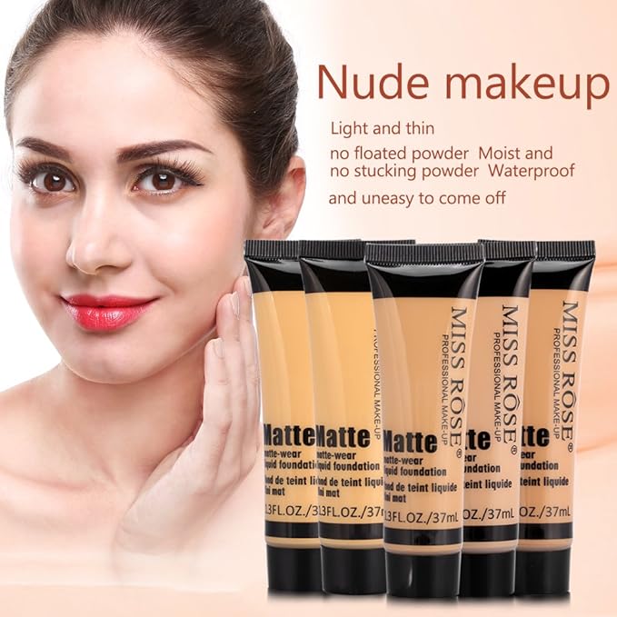 , Smooth Liquid Concealer Cream, Makeup Base Face Block Cream(#5)