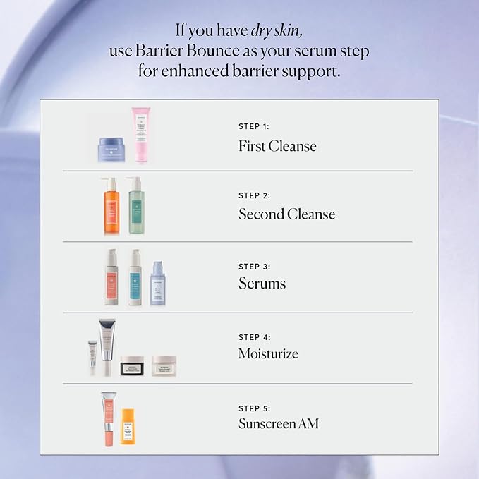 Naturium Barrier Bounce Serum, Plumps & Hydrates Face, Neck & Chest, Hydration Booster & Skin Care with Squalene & Ceramide Complex, 1.7 fl oz