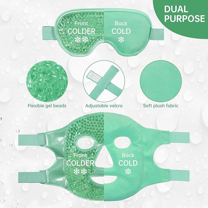 Cooling ice face eye mask